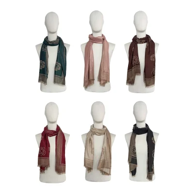 BUFANDA  FLORAL FLECOS CORTOS 70×185 CM1