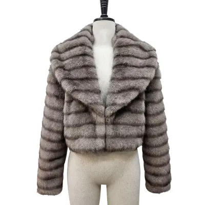 CHAQUETA CORTA PELUDA MUJER 1200G1