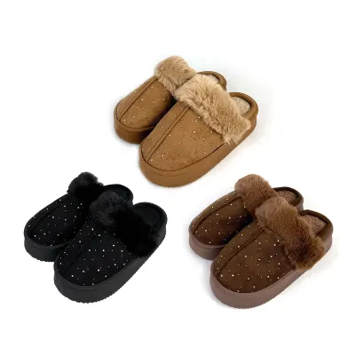 PANTUFLA PARA MUJER CON BRILLOS  36-41CM |SOLO VENTA POR EMBALAJE1