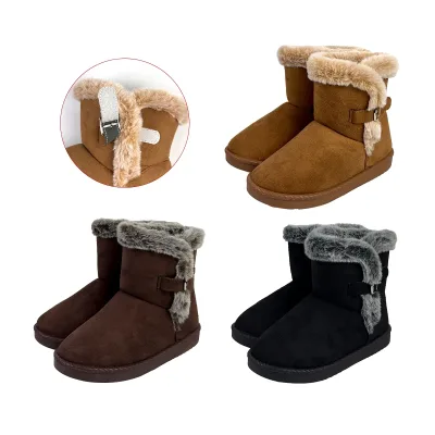 BOTAS INVIERNO NIÑA CON PELO Y HEBILLA 30-35 | venta desde 24 pares en adelante1