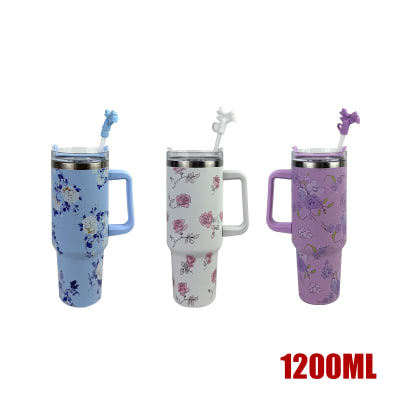 TERMO DISEÑO FLORAL PARA AUTO 1200 ML1