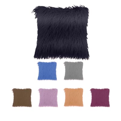 COJIN DECORATIVO LISO PELUDO 42X42CM | 6 UNID1