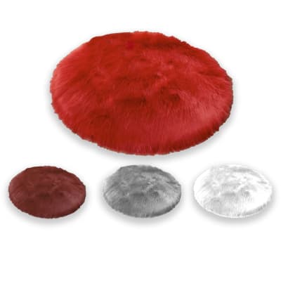 ALFOMBRA PELUDA REDONDA COLORES SURTIDOS 80X80CM | 6 UNID1