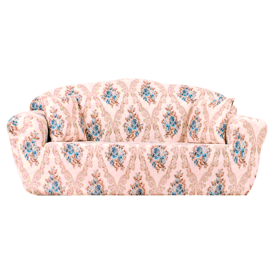 CUBRE SOFÁ FONDO LISO ROSAS AZULES 3 CUERPOS 190X230CM | 6 UNID1
