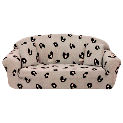 CUBRE SOFÁ FONDO GRIS CORAZONES NEGROS 4 CUERPOS 230X300CM | 6 UNID 1