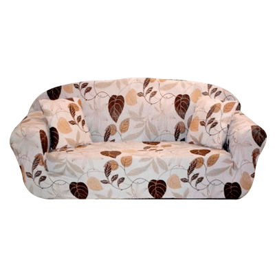 CUBRE SOFÁ HOJAS CAFÉ 3 CUERPOS 190X230CM | 6 UNID1