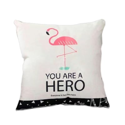 COJIN DECORATIVO ESTAMPADO FLAMENCO TRIANGULOS 43X43CM | 6 UNID1