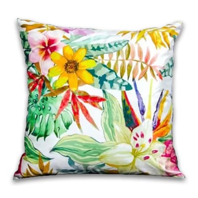 COJIN DECORATIVO ESTAMPADO FLORAL 43X43CM | 6 UNID1