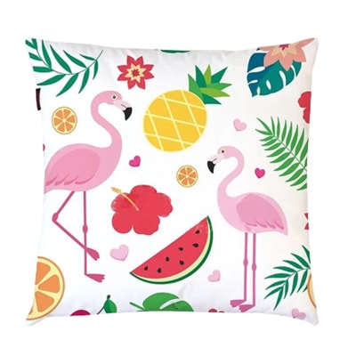 COJIN DECORATIVO ESTAMPADO FLAMENCO TROPICAL 43X43CM | 6 UNID1