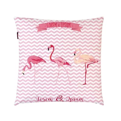 COJIN DECORATIVO ESTAMPADO 3 FLAMENCO 43X43CM | 6 UNID1