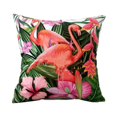 COJIN DECORATIVO ESTAMPADO FLAMENCO FLORES  43X43CM | 6 UNID1