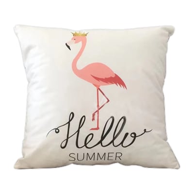 COJIN DECORATIVO ESTAMPADO FLAMENCO HELLO 43X43CM | 6 UNID1