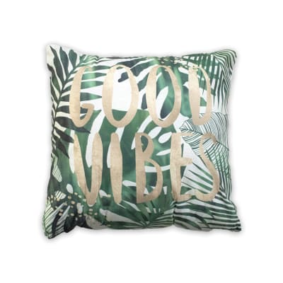 COJIN DECORATIVO ESTAMPADO GOOD VIBES 43X43CM | 6 UNID1