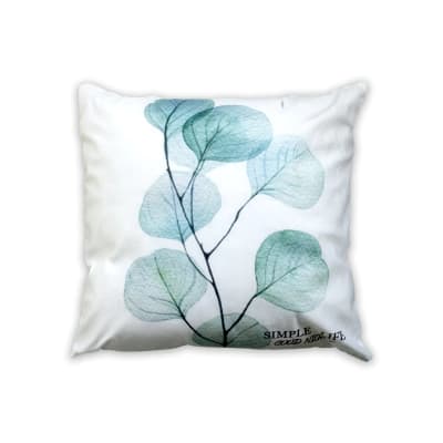 COJIN DECORATIVO ESTAMPADO PLANTAS VERDE CLARO  43X43CM | 6 UNID1