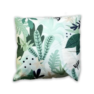 COJIN DECORATIVO ESTAMPADO FONDO BLANCO PLANTAS  43X43CM | 6 UNID1