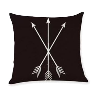 COJIN DECORATIVO ESTAMPADO NEGRO FLECHAS  43X43CM | 6 UNID1