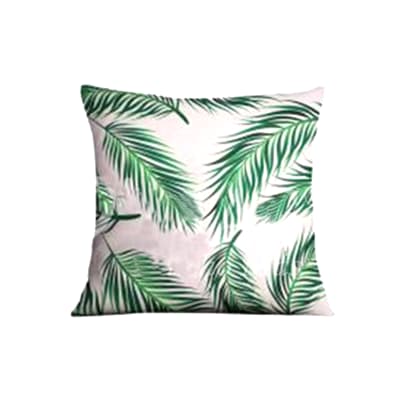 COJIN DECORATIVO ESTAMPADO HOJAS 43X43CM | 6 UNID1
