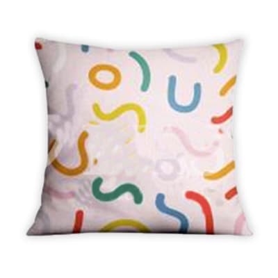 COJIN DECORATIVO ESTAMPADO LINEAS COLORES SURTIDOS  43X43CM | 6 UNID1