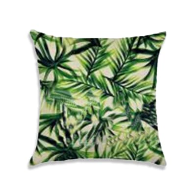 COJIN DECORATIVO ESTAMPADO BEIGE HOJAS  COLORES 43X43CM | 6 UNID1