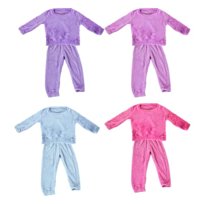 PIJAMA DE NIÑA PLUSH PANTALON Y CAMISA | 12 UNID1