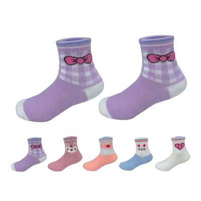 CALCETÍN NIÑA DISEÑOS SURTIDOS TALLA 3-6 AÑOS | 12 UNID1