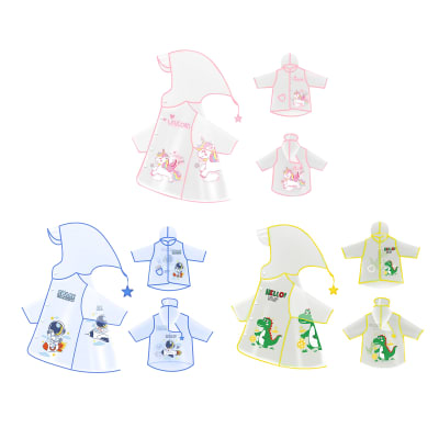 PONCHO IMPERMEABLE INFANTIL UNISEX  ESTRELLA  S-2XL 1