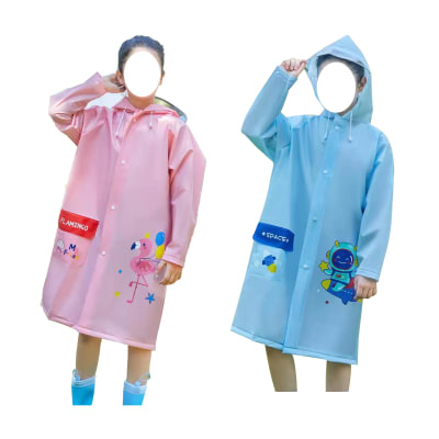 PONCHO IMPERMEABLE INFANTIL UNISEX DISEÑO BOLSILLO M-3XL1