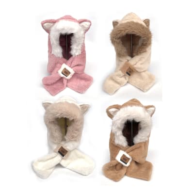 GORRO BUFANDA OREJAS DE LOBO 58CM 1