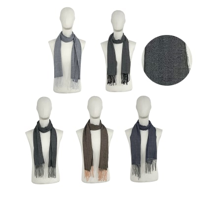 BUFANDA SIMIL CACHEMIRA COLOR LISO  JASPEADO 32X180CM1