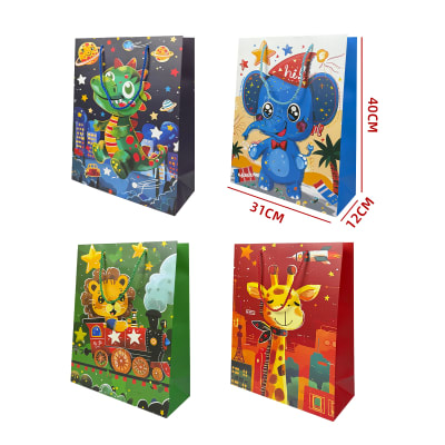 BOLSA REGALO ANIMALES BEBE 31X40X12CM1