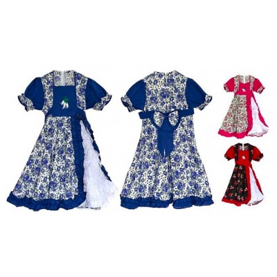 VESTIDO CHINITA FIESTAS PATRIAS NIÑA TALLA (14/16/S)1