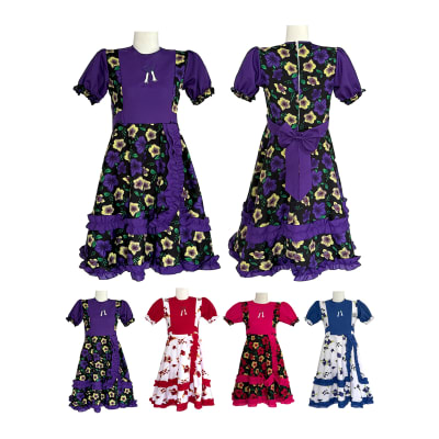 VESTIDO CHINITA FIESTAS PATRIAS NIÑAS  6,8,10,121