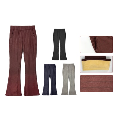 PANTALON MUJER  PALAZZO ACANALADO  POLAR  M-L/L-XL/XL-2XL1