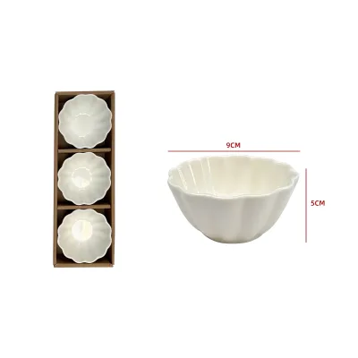 SET 3 BOWLS CERÁMICA FORMA FLOR1