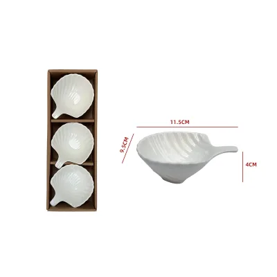 SET 3 BOWLS CERÁMICA FORMA CONCHA1
