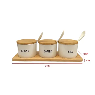 SET FRASCOS CERÁMICA CON BASE 29×10×1 CM (FRASCOS 8×8×6 CM)1