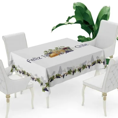 MANTEL FIESTAS PATRIAS UVAS 140X210CM /  venta por docena1