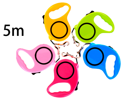 CORREA PARA MASCOTA EXTENSIBLE MOSQUETON COLOR LISO 5M | 12 UNID1