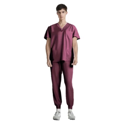 CONJUNTO CLINICO MASCULINO BURDEO M-2XL 80Y1