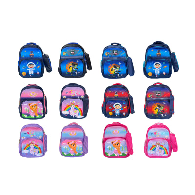 MOCHILA ESTAMPADO INCLUYE ESTUCHE PARA LAPICES | 12 UNID1