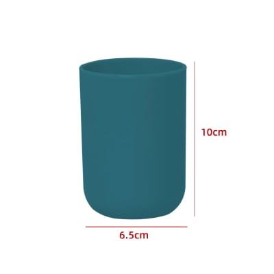 VASO DE BAÑO CILINDRO COLOR VERDE OSCURO 10X6.5CM | 12 UNID1