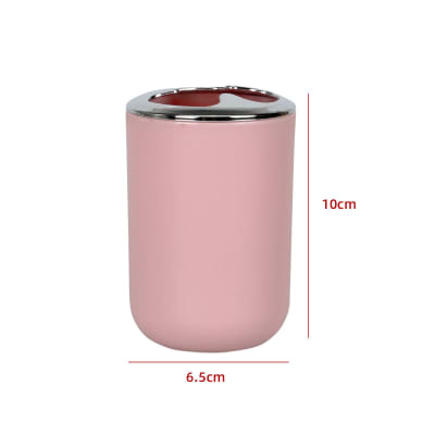 PORTA CEPILLO DE DIENTES PLASTICO ROSADO 10CM | 12 UNID1