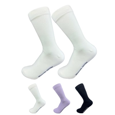 CALCETINES DE MUJER COLOR LISO CORTE ALTO | 12 UNID1