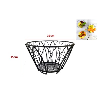 FRUTERO METAL COLOR NEGRO 35X35X11CM | 12 UNID1