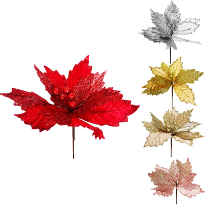 FLORES ARTIFICIALES NAVIDEÑAS 26CM1