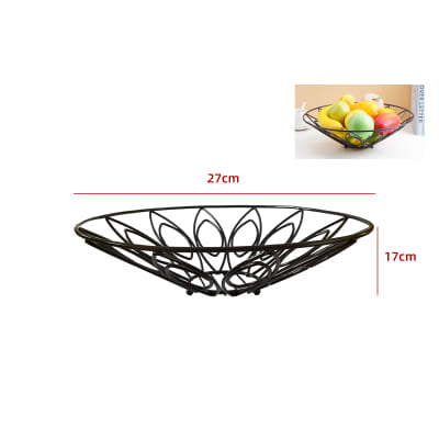 FRUTERO METAL COLOR NEGRO 27X17CM | 12 UNID1