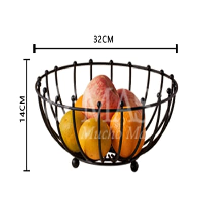 FRUTERA DE METAL NEGRO 32X32X14CM  | 12 UNID1