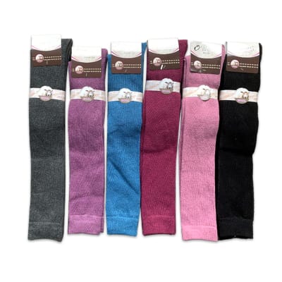 CACETINES DE MUJER CORTE ALTO LANA COLOR LISO | 12 UNID1