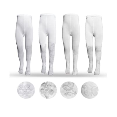 BALLERINA DE NIÑA COSTURA CON DISEÑO BLANCO TALLA 2-4 | 12 UNID1