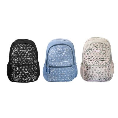 MOCHILA CON ESTAMPADO OSOS CON BOLSILLO 46X32X14CM  | 12 UNID1